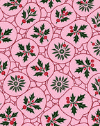 Pink Holly Berry Twig Arrangement Rug