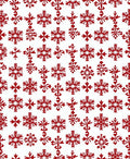 Crimson Snowflake Collection Arrangement Rug