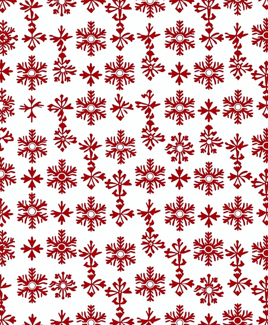 Crimson Snowflake Collection Arrangement Rug