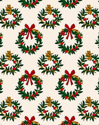 Festive Wreath Holly Berry Bow Rug