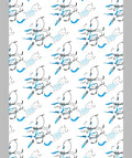 Abstract Blue Ink Sketch Collection Rug