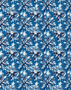 Bold Azure Floral Explosion Rug