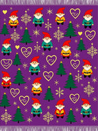Festive Gnome Christmas Tree Heart Collection Rug