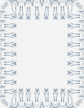 Pale Blue Art Nouveau Floral Frame Rug
