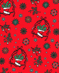 Holiday Red Green Botanical Wreath Rug