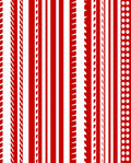 Bold Red White Stripe Medley Rug