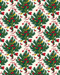 Christmas Holly Berry Garland Rug