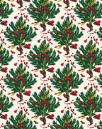 Christmas Holly Berry Garland Rug