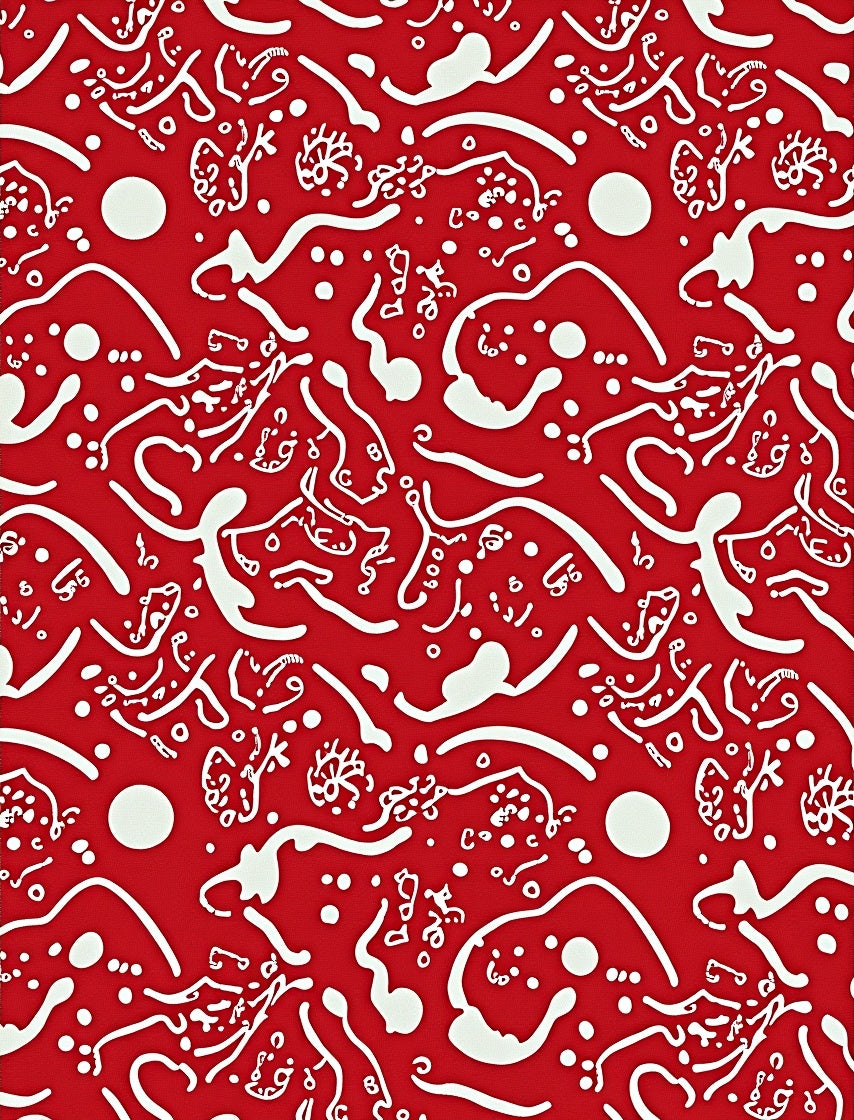 Crimson Organic Dot Whimsical Weave Rug