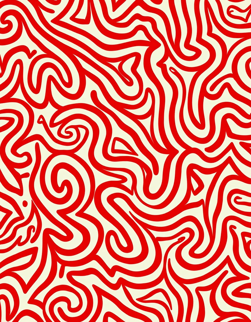 Crimson Line Flow Rug