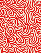 Crimson Line Flow Rug