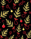 Red Gold Spruce Christmas Ornaments Rug