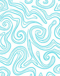 Turquoise Swirl Abstract Flow Rug