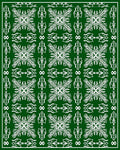 Elegant Emerald White Paisley Floral Rug