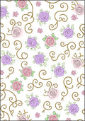 Pastel Roses Swirls Garden Rug