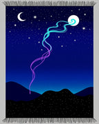 Celestial Moon And Stars Swirl Rug