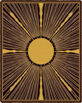 Golden Sunburst Dark Rays Rug