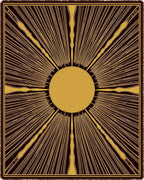 Golden Sunburst Dark Rays Rug