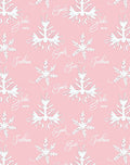 Pink White Snowflake Celebration Rug