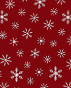 Crimson Winter Ice Crystal Scatter Rug