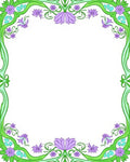 Art Nouveau Lilac Floral Vines Rug