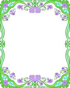 Art Nouveau Lilac Floral Vines Rug