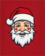 Cheery Red Santa Claus Face Rug
