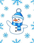 Blue Snowman With Orange Nose And Scarf Rug