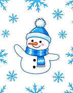 Blue Snowman With Orange Nose And Scarf Rug