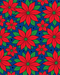 Bold Red Floral Poinsettia Garden Rug