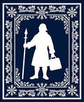 Navy White Winter Snowman Guard Rug