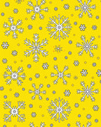Whimsical Yellow Snowflakes Collage Rug