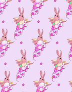 Pink Bunny Cloud Pastel Fantasy Rug