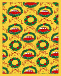Red Car Wreath Festive Charm Rug