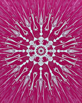 Vibrant Magenta Radial Bloom Rug