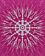 Vibrant Magenta Radial Bloom Rug