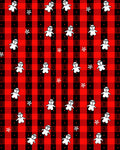 Crimson Snowmen Plaid Scatter Rug