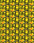 Yellow Black Red Pop Art Motif Rug
