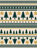 Forest Trees Golden Stars Festive Stripes Rug