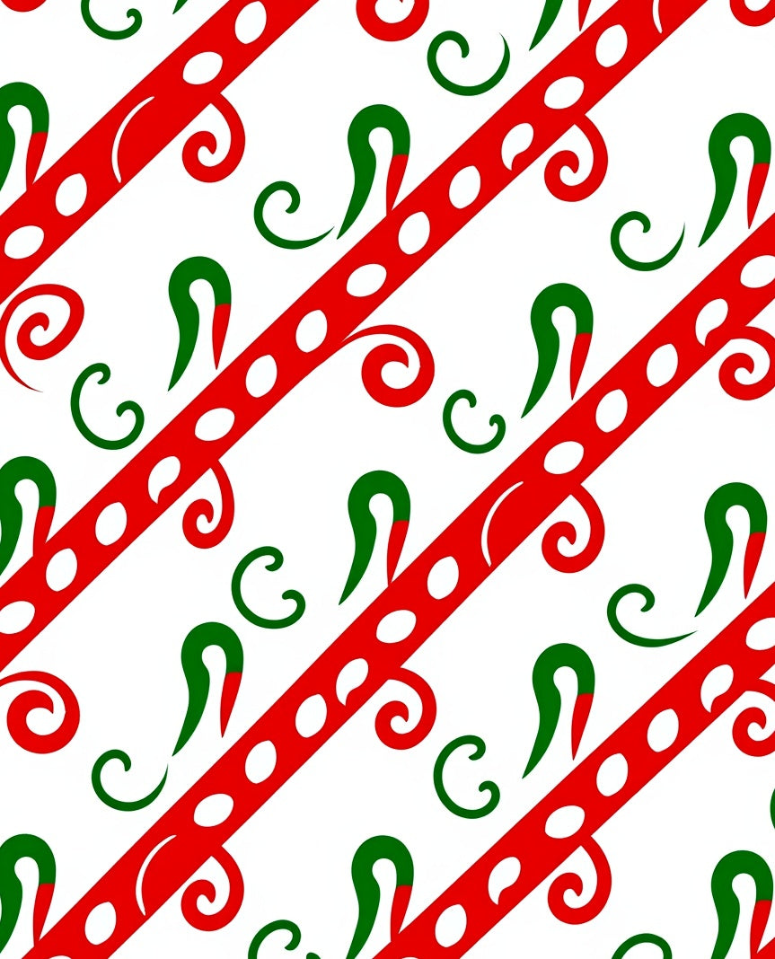 Red Green Diagonal Swirl Stripe Rug