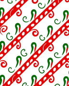 Red Green Diagonal Swirl Stripe Rug