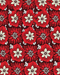 Bold Red Floral Garden Bloom Rug