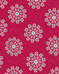 Crimson Snowflake Medallion Repeats Rug