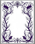 Dark Purple Gothic Forest Creatures Rug