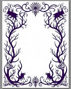 Dark Purple Gothic Forest Creatures Rug