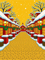 Winter Village Red Cardinal Snowfall Rug