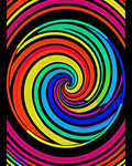 Vibrant Swirl Rainbow Optical Illusion Rug