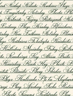 Script Text Lines Rug