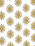 Golden Sunburst Medallion Repeating Rug