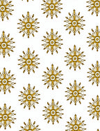 Golden Sunburst Medallion Repeating Rug